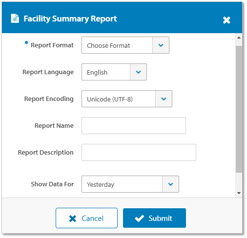Facility Summary Report
