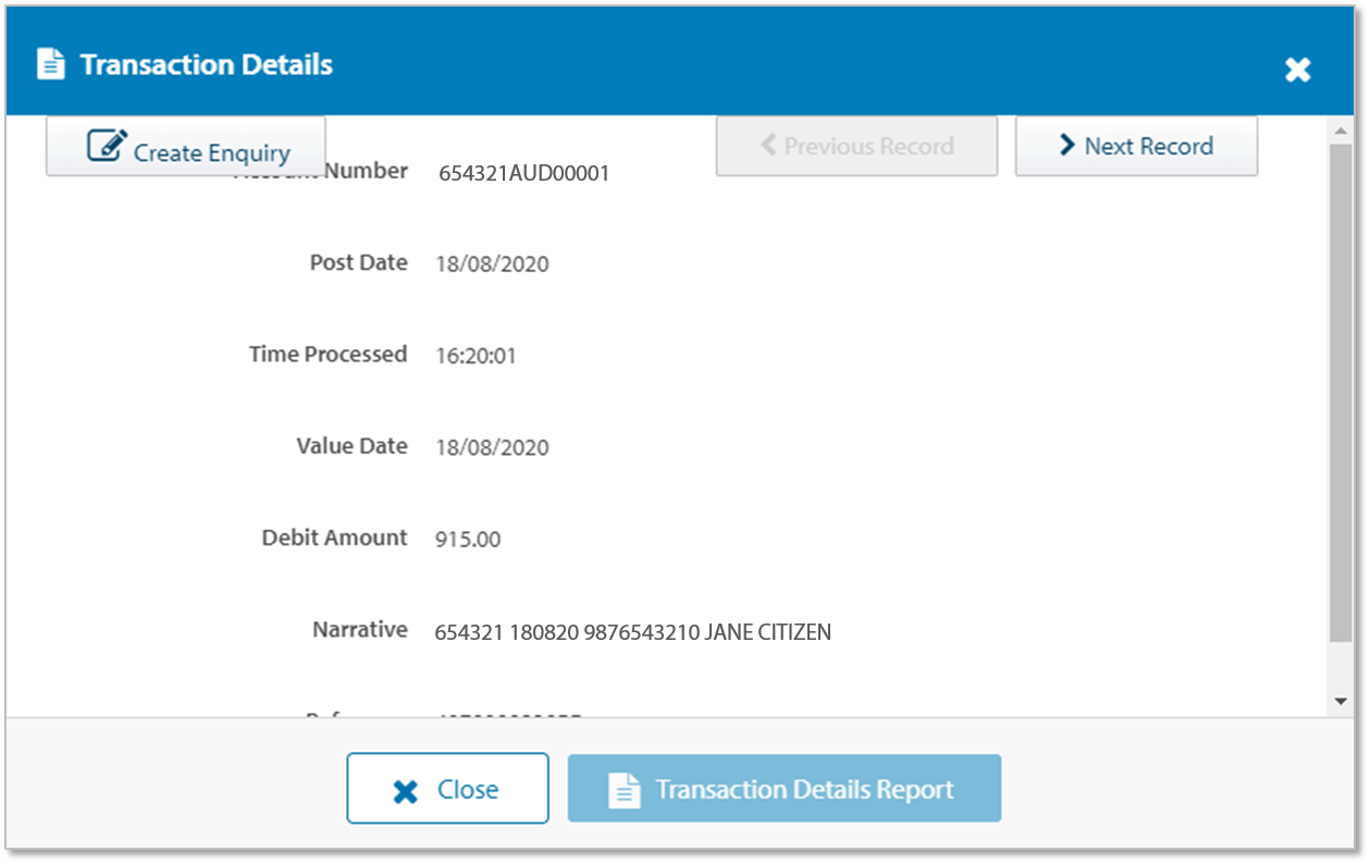 Transaction Details