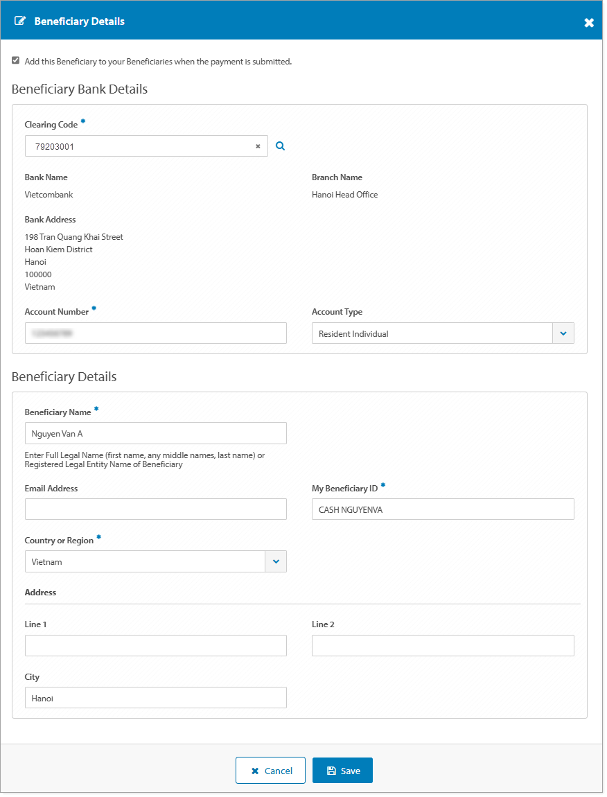 VN FCY Cash Beneficiary Details screen.png
