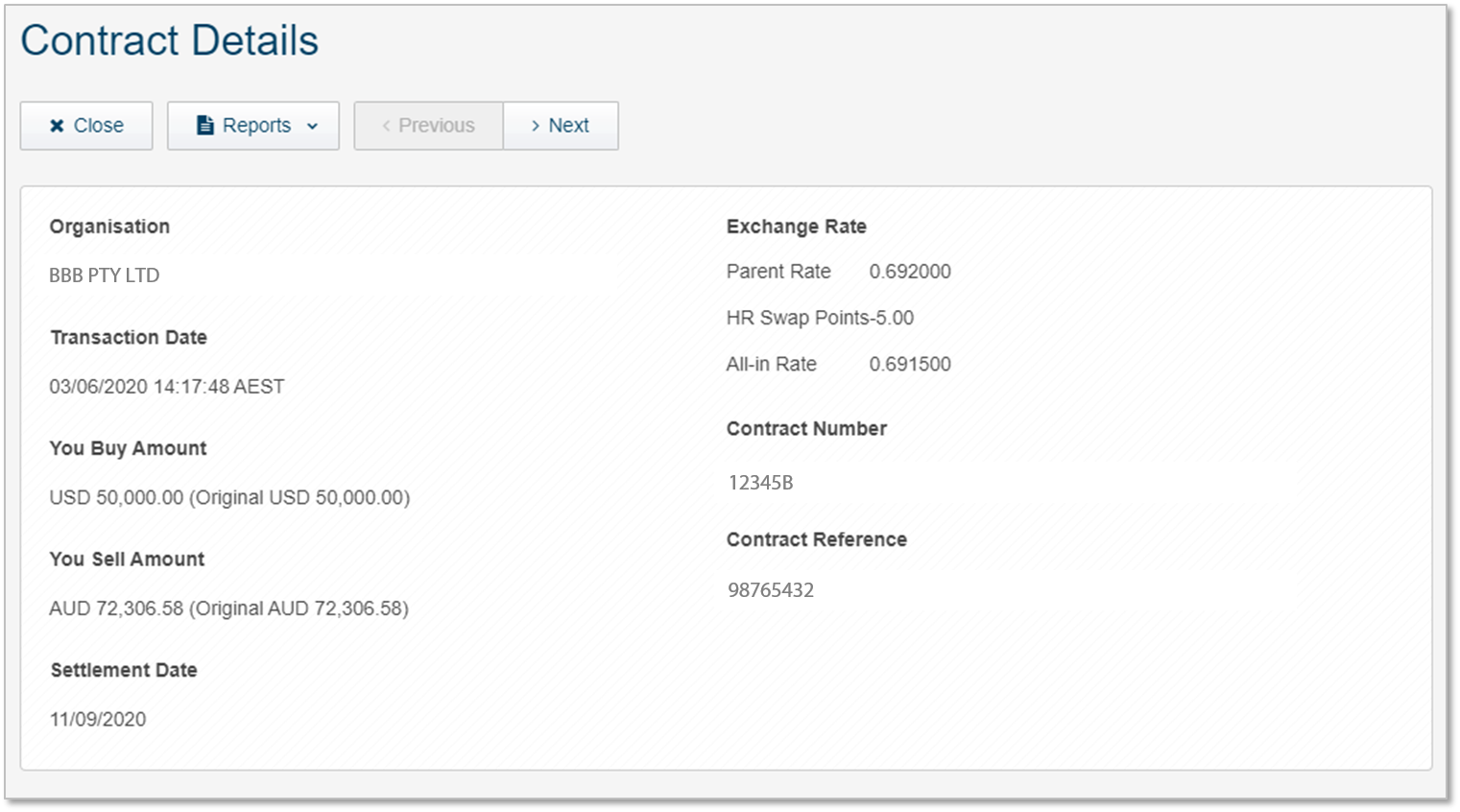 Chi tiết Hợp đồng