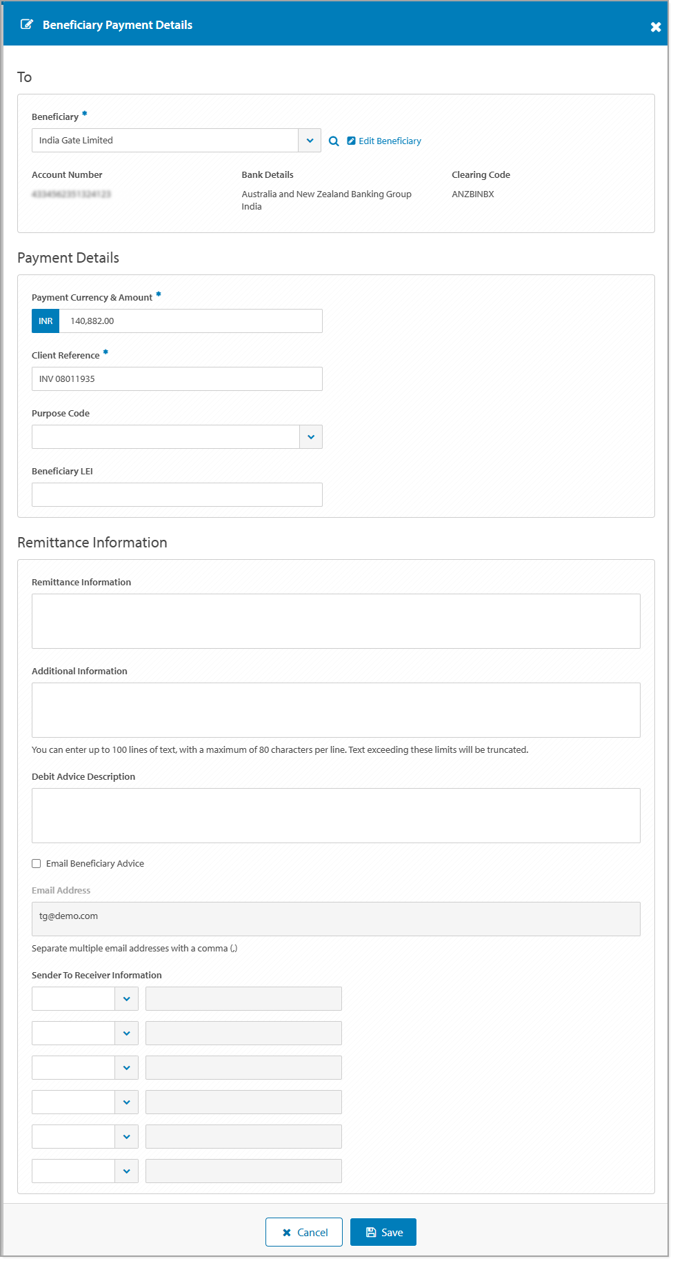 RTGS Beneficiary Payment Details screen - without Supporting Documents.png