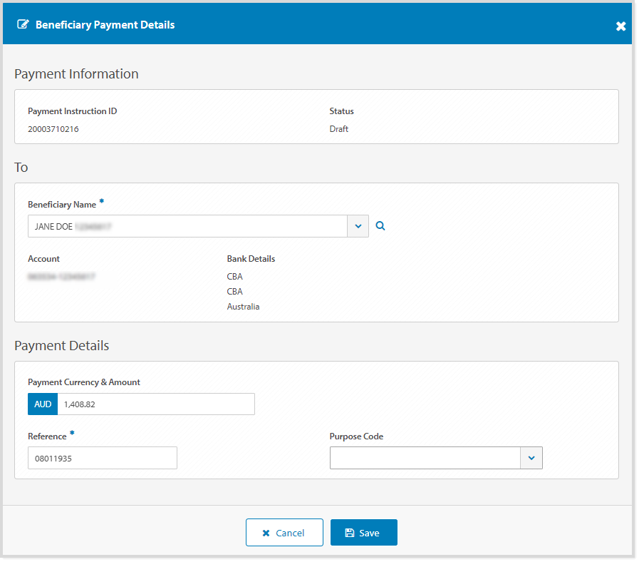 Beneficiary Payment Details screen (Osko).png