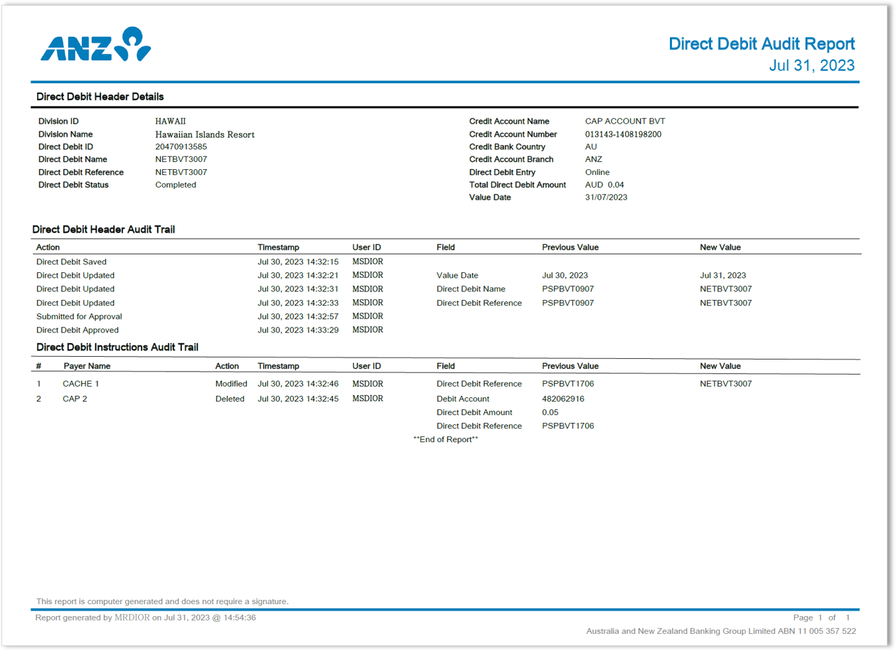 Report - Direct Debit Audit Report.png