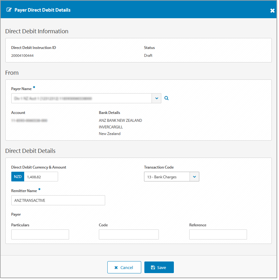 New Zealand - Payer Direct Debit Details screen.png
