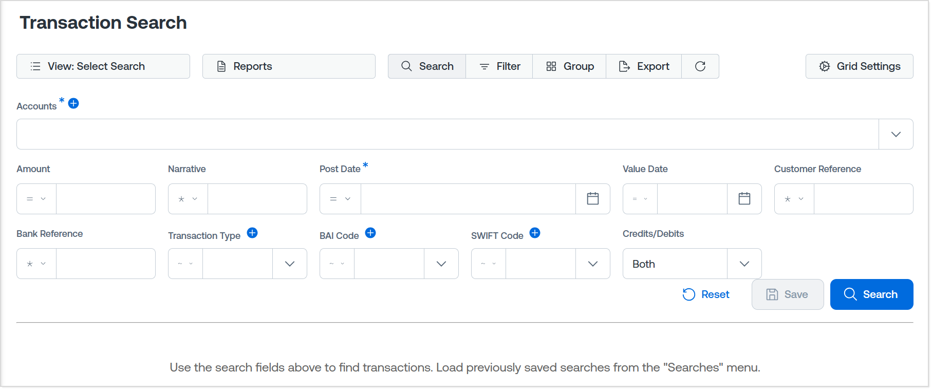 Accounts - Transaction Serach screen.png