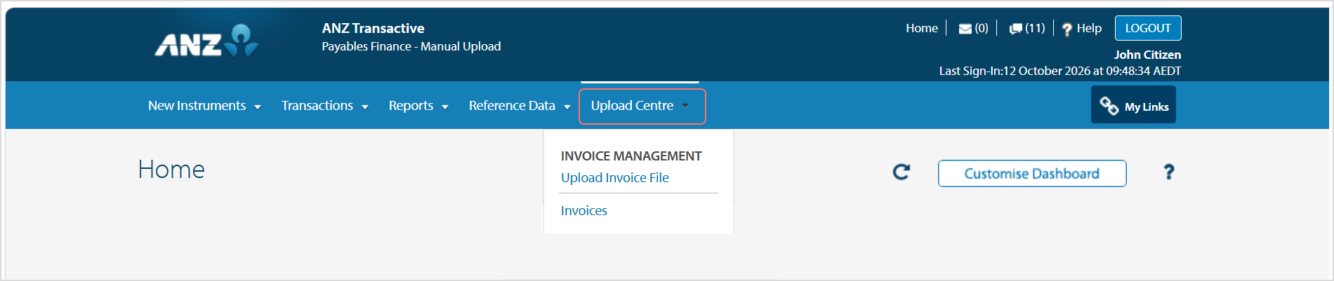 Buyer Portal - Upload Centre menu.png